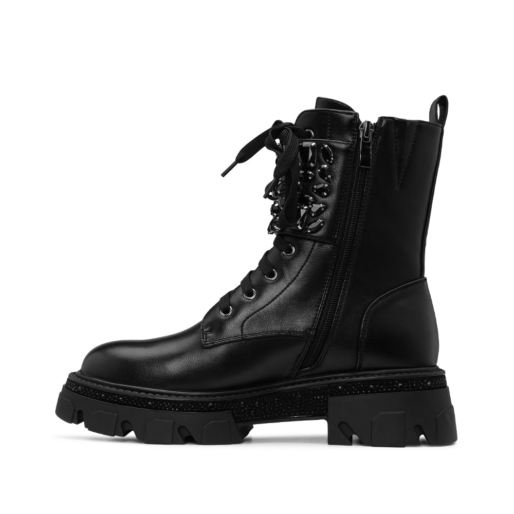 SYLVIE COMBAT BOOTS