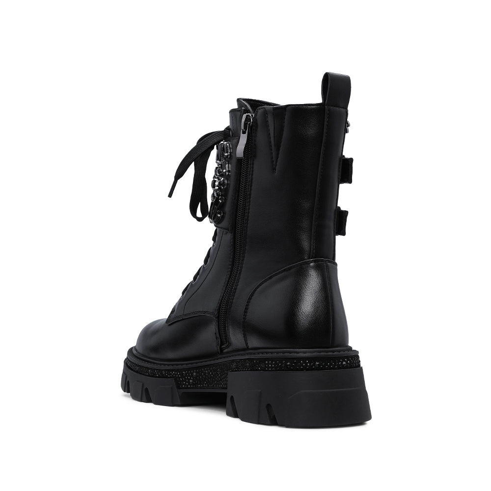 SYLVIE COMBAT BOOTS