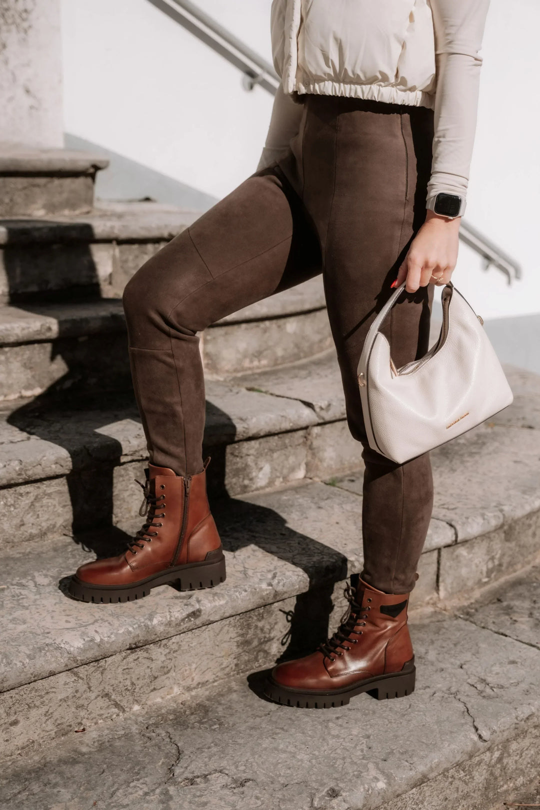 botins outono camel