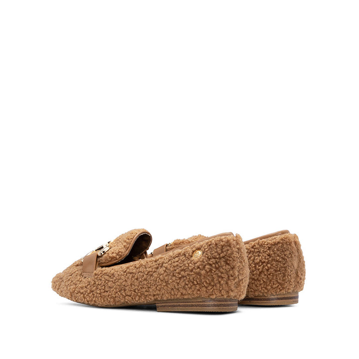 Sapato Salto Raso em Bouclé Camel - imagem 3