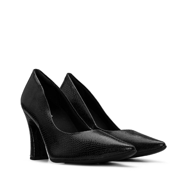 Sapato Salto Alto Animal Print Preto - imagem 2