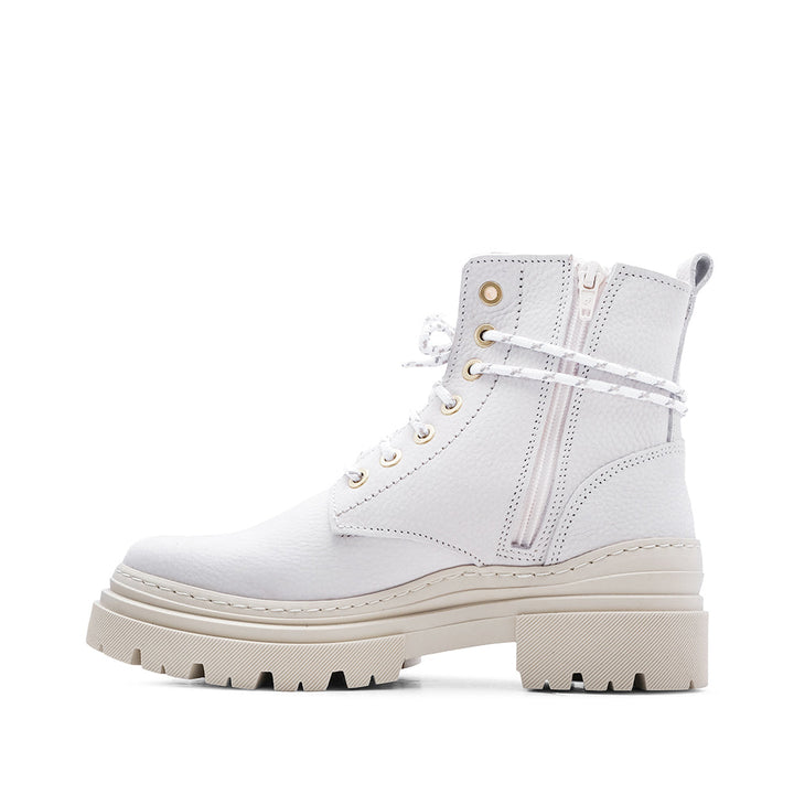Bota Militar Mulher em Pele Branco - imagem 2