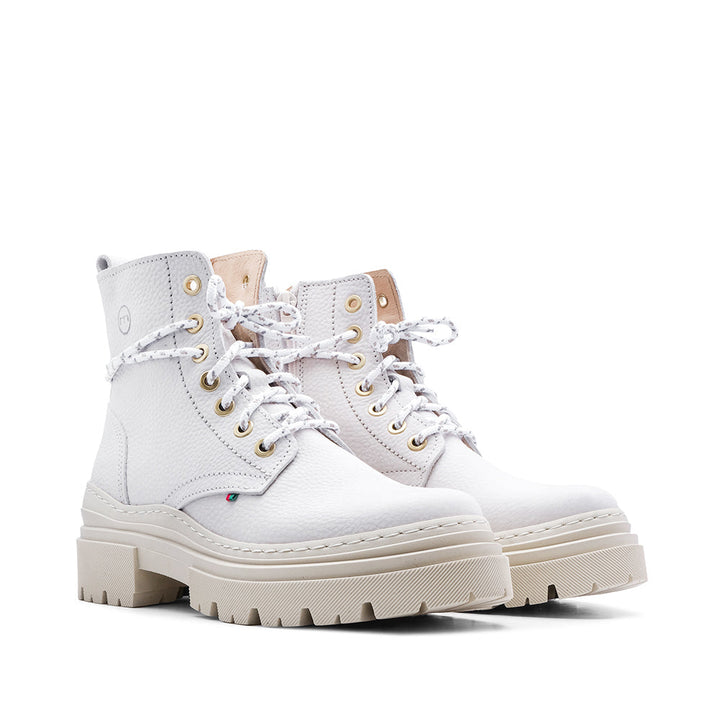 Bota Militar Mulher em Pele Branco - imagem 3