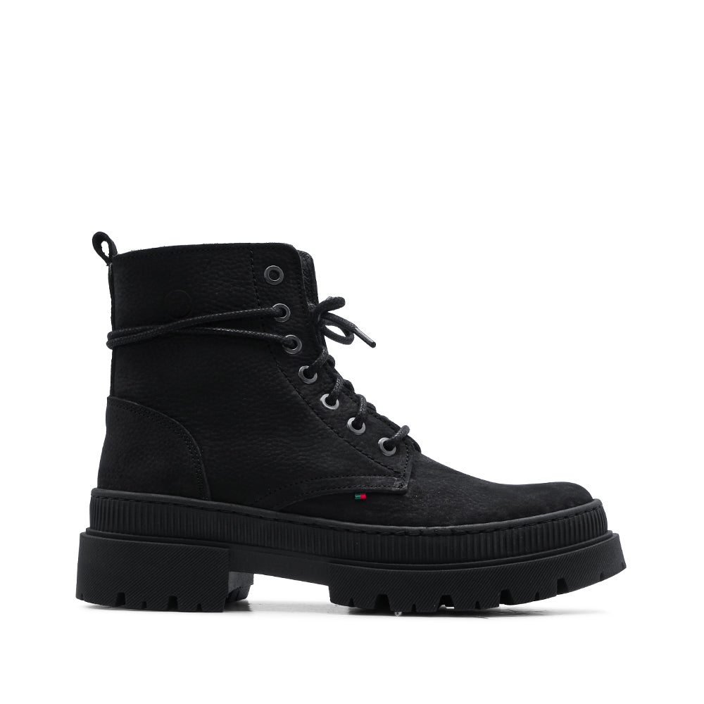 Bota Militar Mulher em Pele Preto - imagem 1