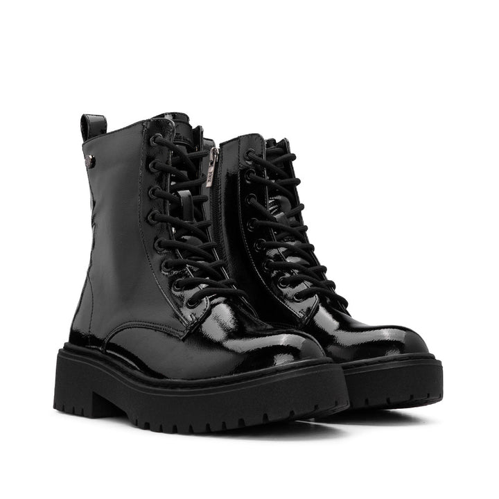 Bota Militar Mulher XTI Verniz Preto Preto - imagem 3