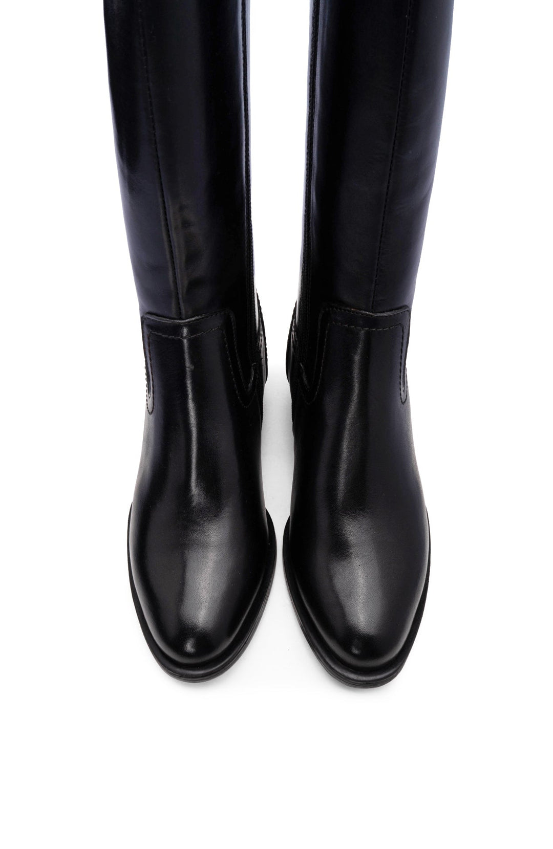 Bota de Cano Alto Mulher Carmela em Pele Preta - Preto