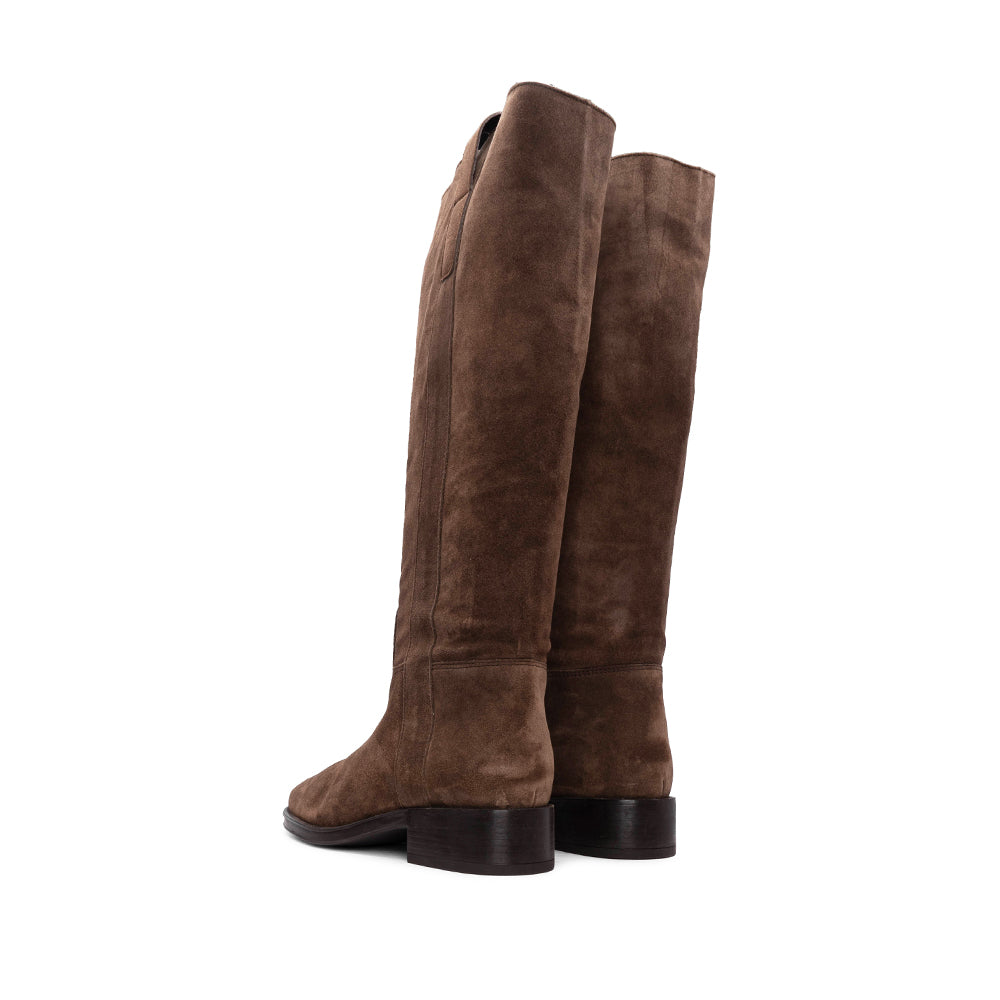 Bota de Cano Alto Mulher Alpe em Camurça Castanha - Castanho