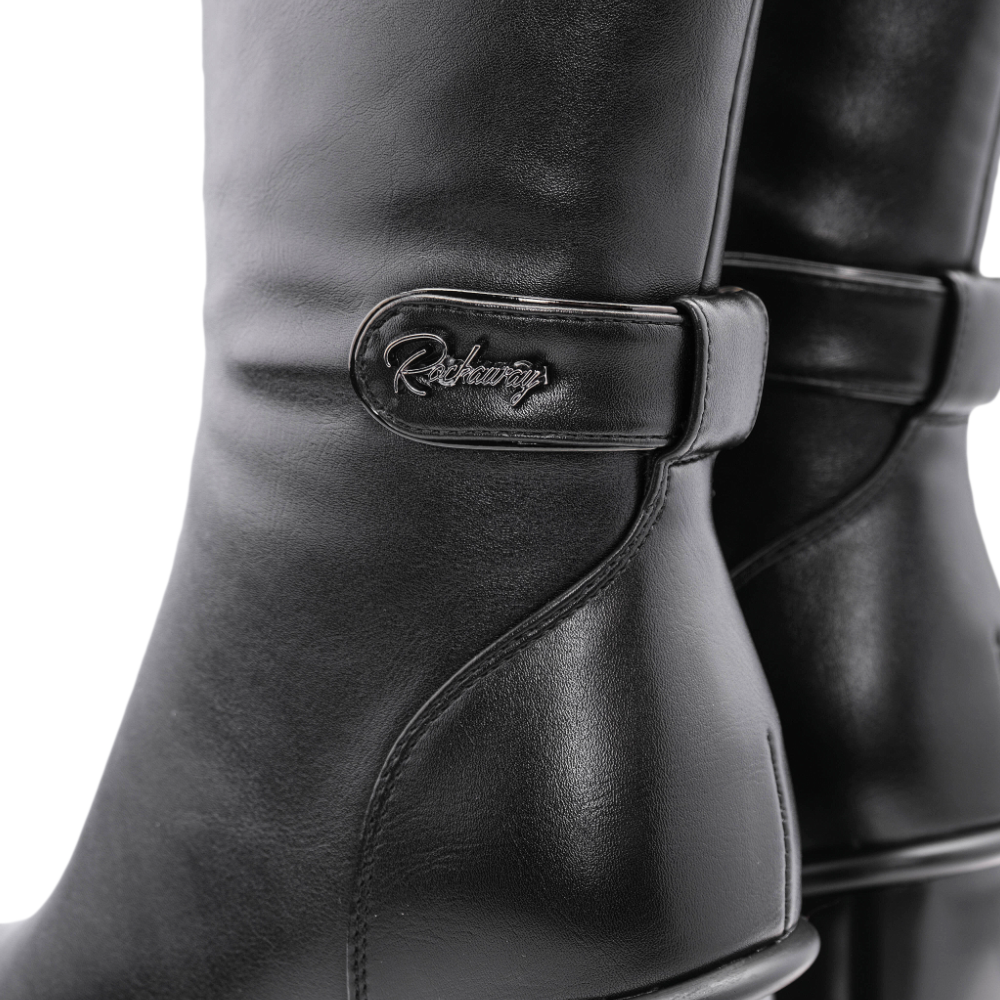 Bota de Cano Alto Mulher Rock Away Preta - Preto