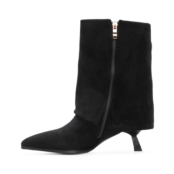 Botim Polaina Mulher Rock Away com Duas Fivelas - Preto