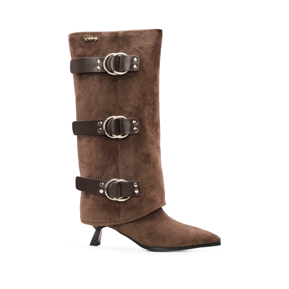 Bota Polaina Mulher Rock Away com Três Fivelas