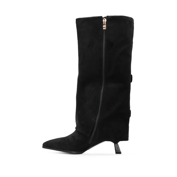 Bota Polaina Mulher Rock Away com Três Fivelas - Preto