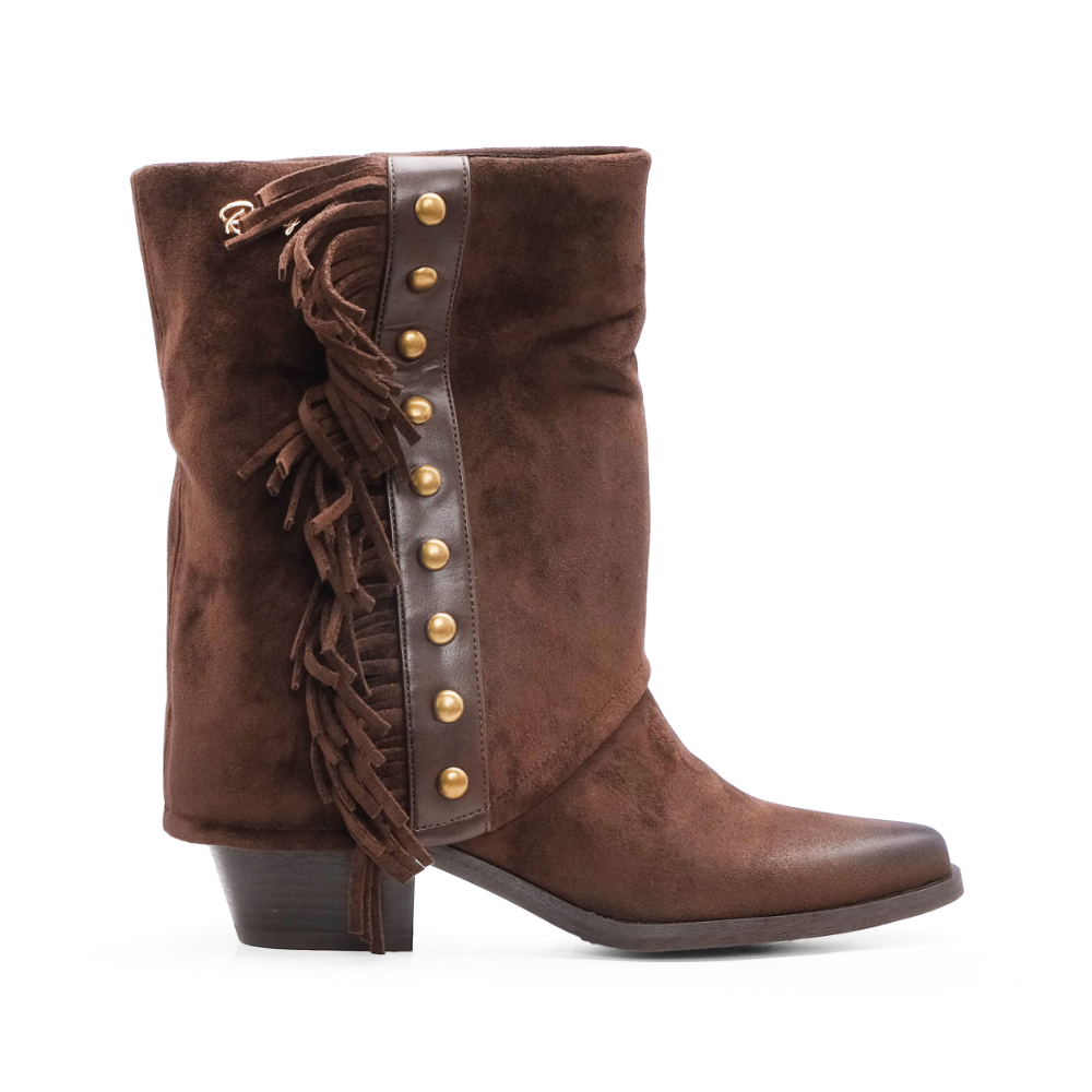 Bota Texana Polaina Mulher Rock Away com Franjas
