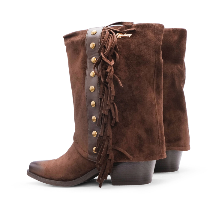 Bota Texana Polaina Mulher Rock Away com Franjas