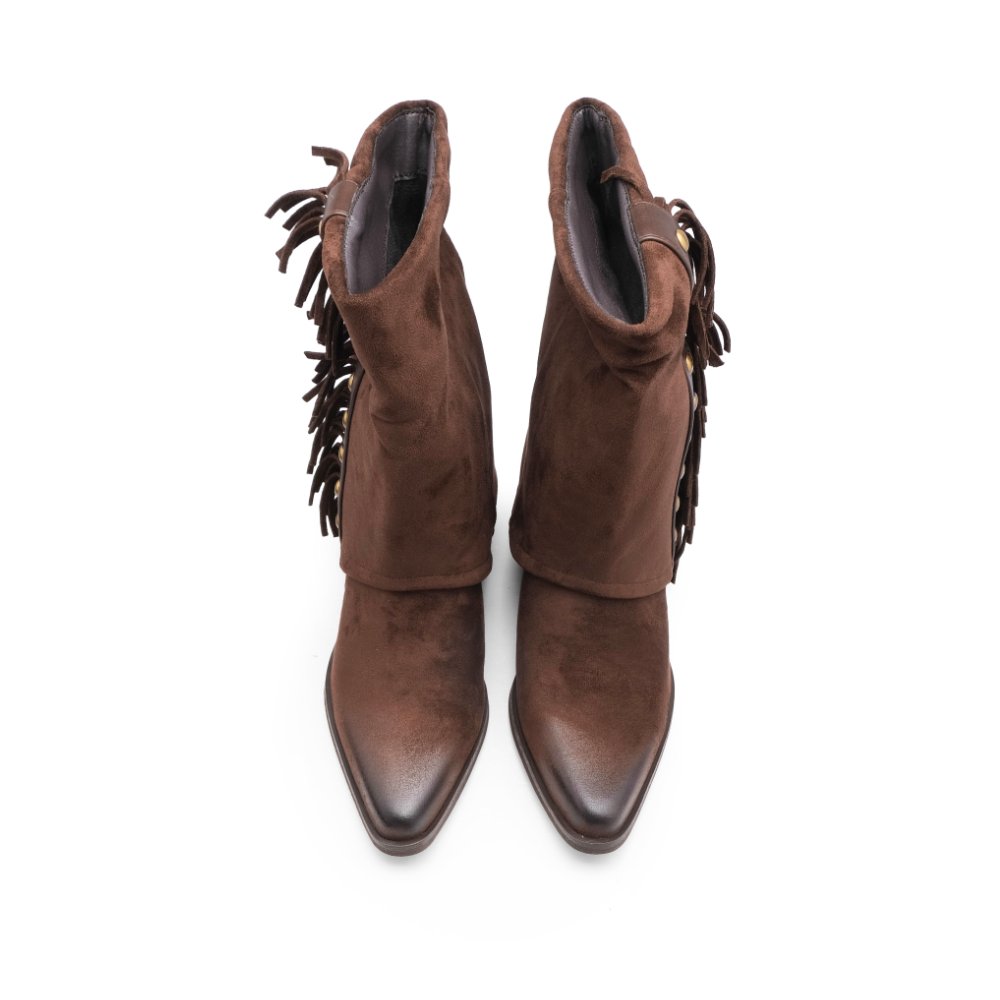 Bota Texana Polaina Mulher Rock Away com Franjas