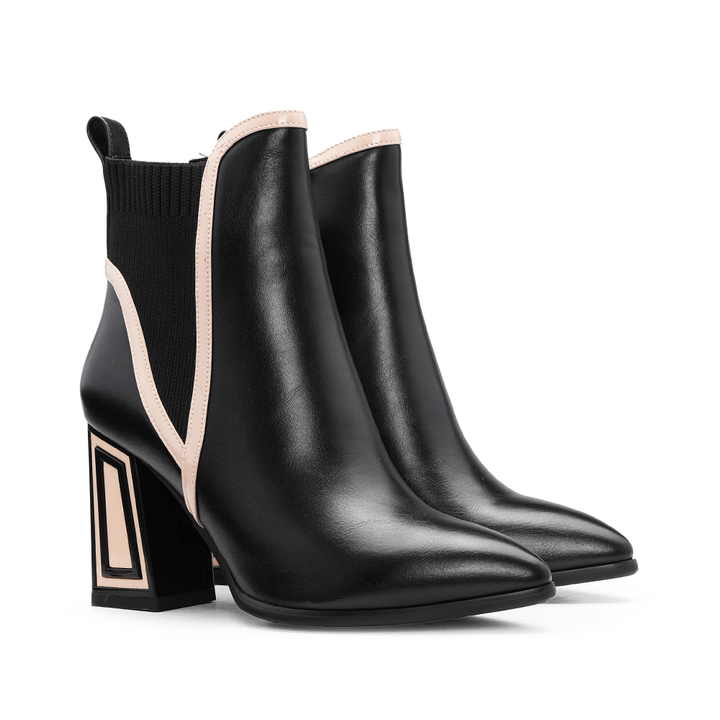 Botim de Salto Mulher Rock Away - Preto