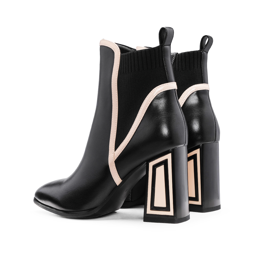 Botim de Salto Mulher Rock Away - Preto