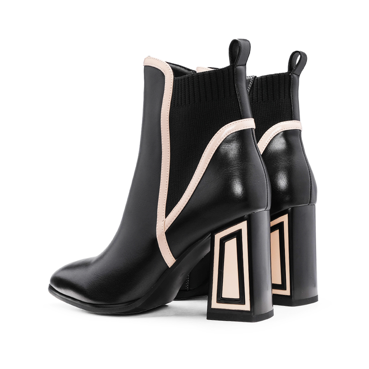 Botim de Salto Mulher Rock Away - Preto