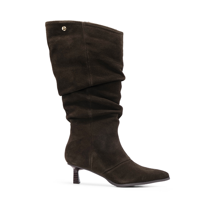 Bota Mulher Top 3 em Camurça Franzida
