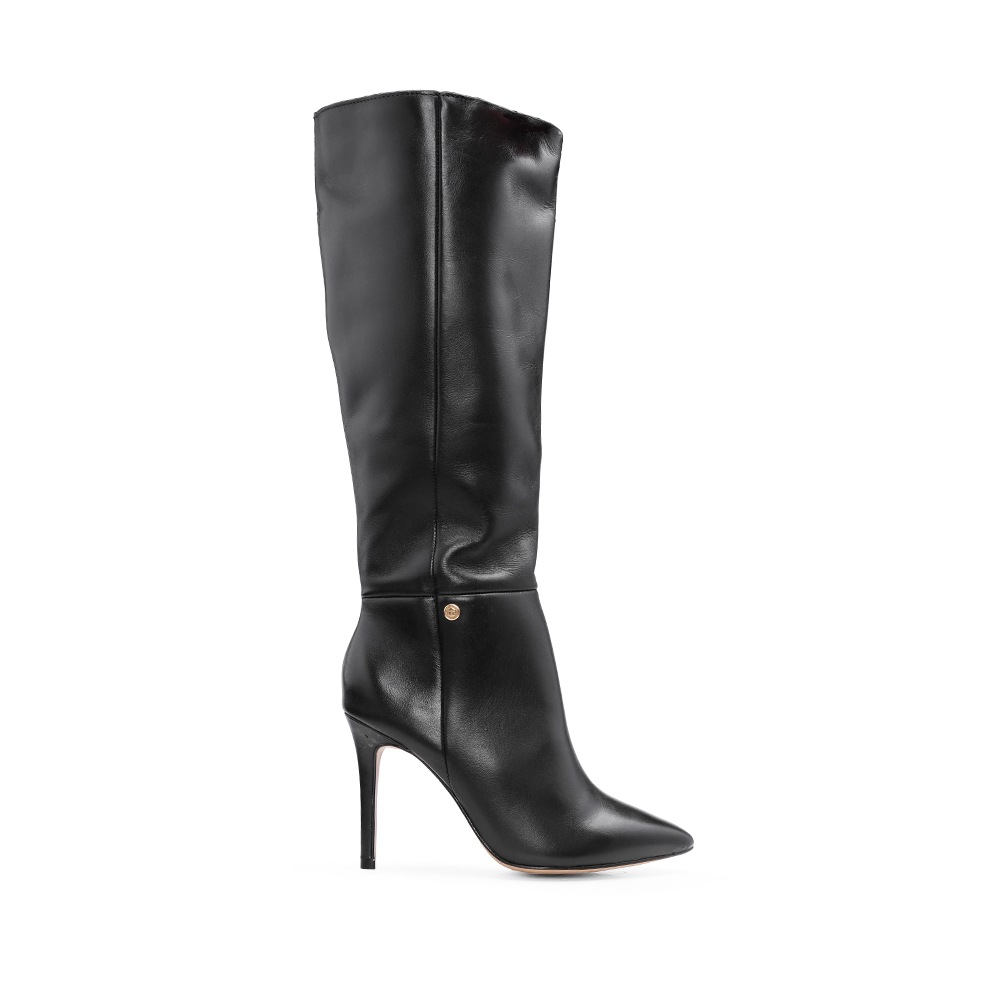 Bota de Cano Alto Mulher em Pele com Salto Agulha