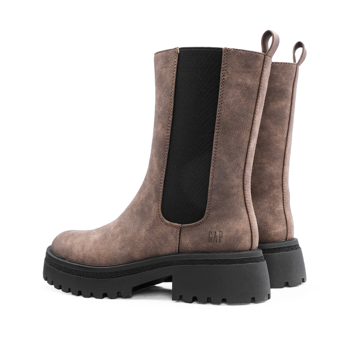 Bota Chelsea Mulher Gap com Sola de Piso Marcado - Castanho