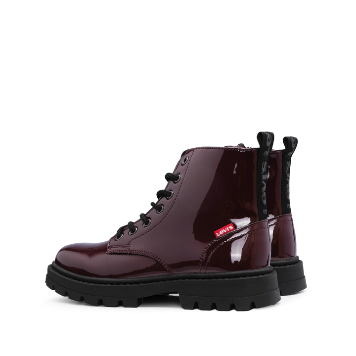 Botim Militar Mulher Levi's com Atacadores - Bordô