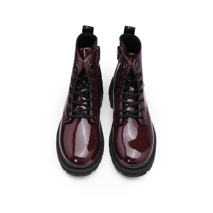 Botim Militar Mulher Levi's com Atacadores - Bordô