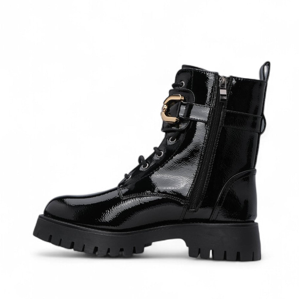 Bota cano curto mulher preta - detalhe