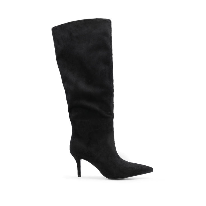 Bota de Cano Alto Mulher Lisa com Bico Fino